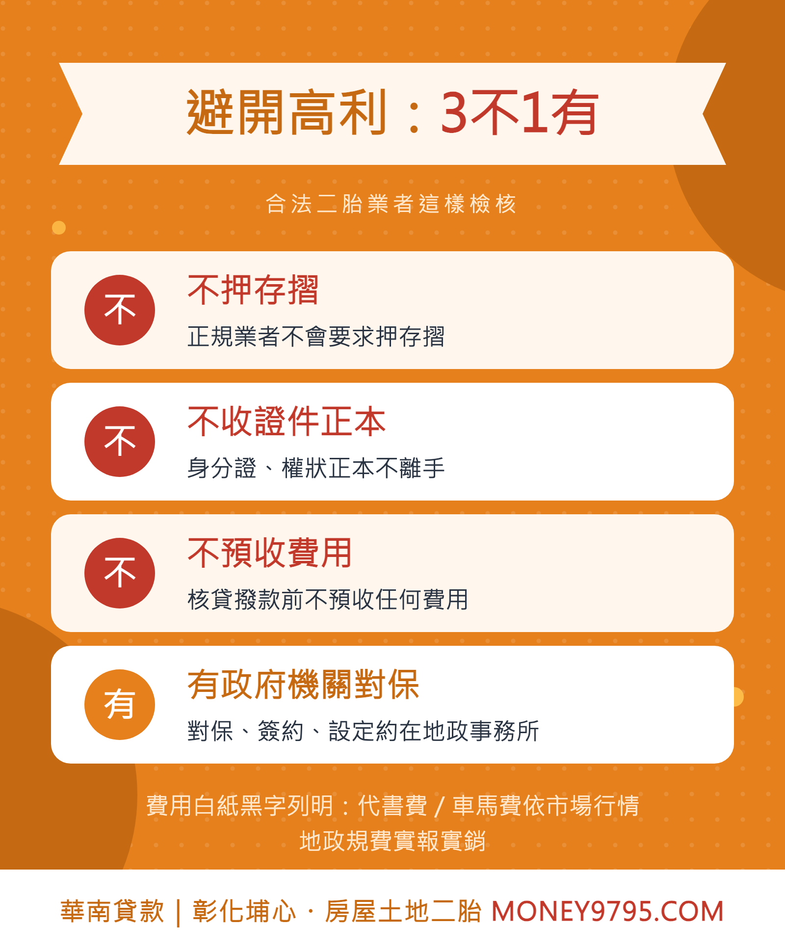 合法二胎業者3不1有檢核不押存摺不收證件正本不預收費用有政府機關對保