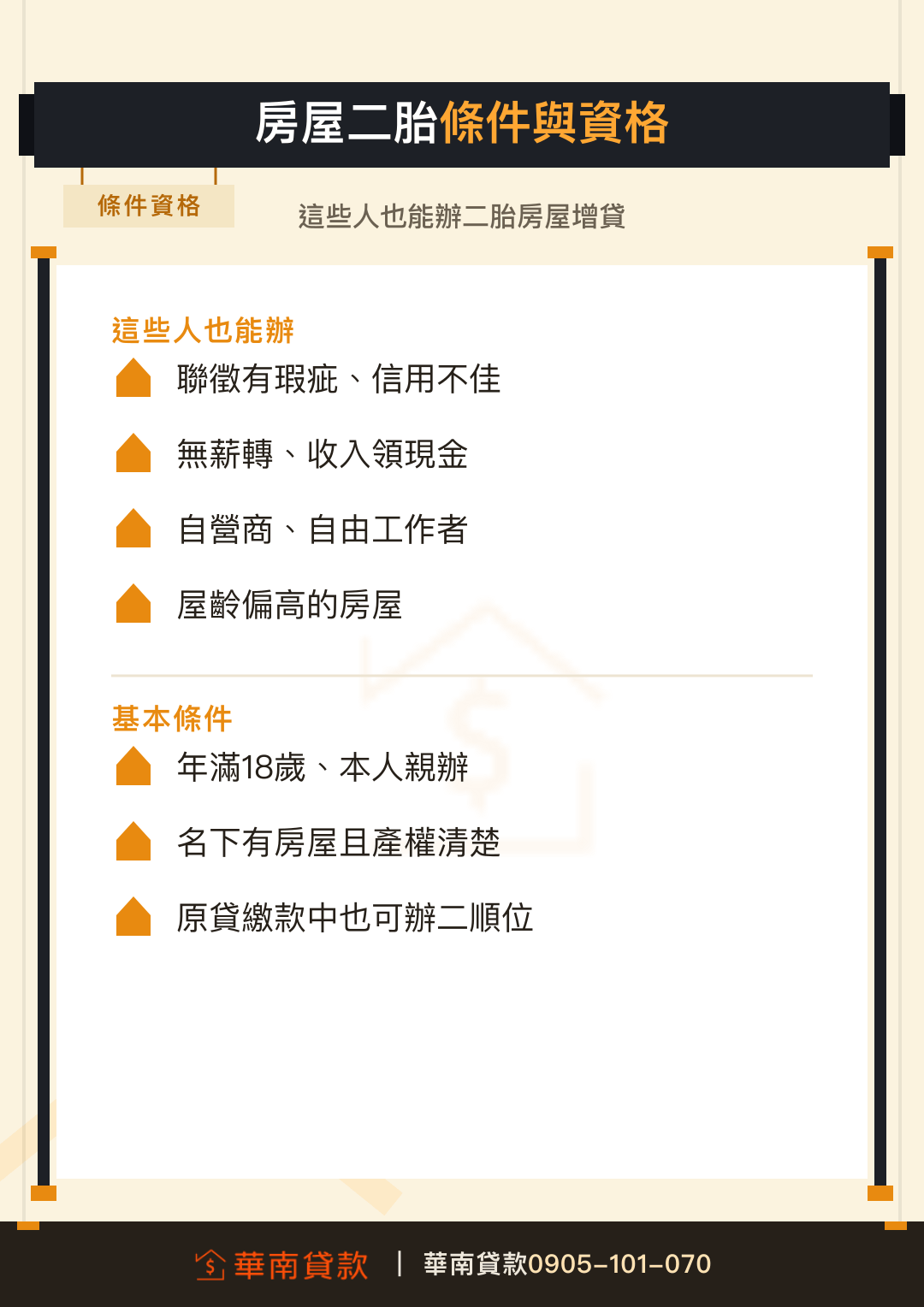 房屋二胎條件與資格檢查清單
