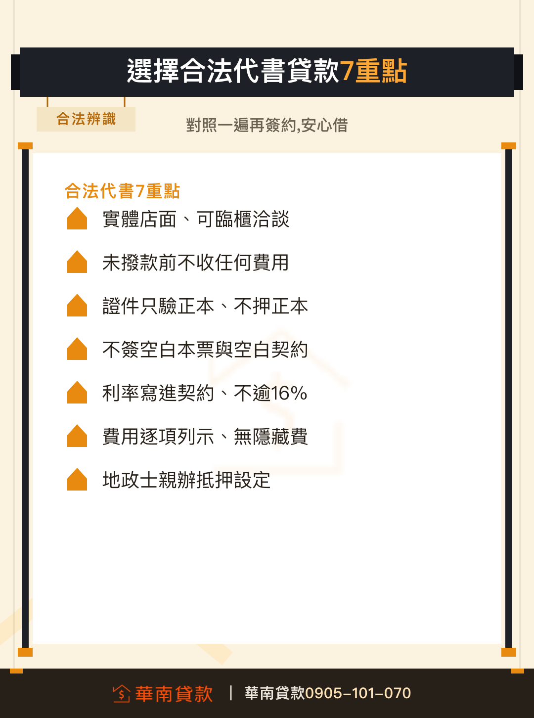 選擇合法代書貸款七大重點