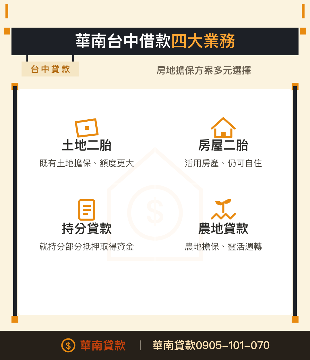 華南台中借款四大業務